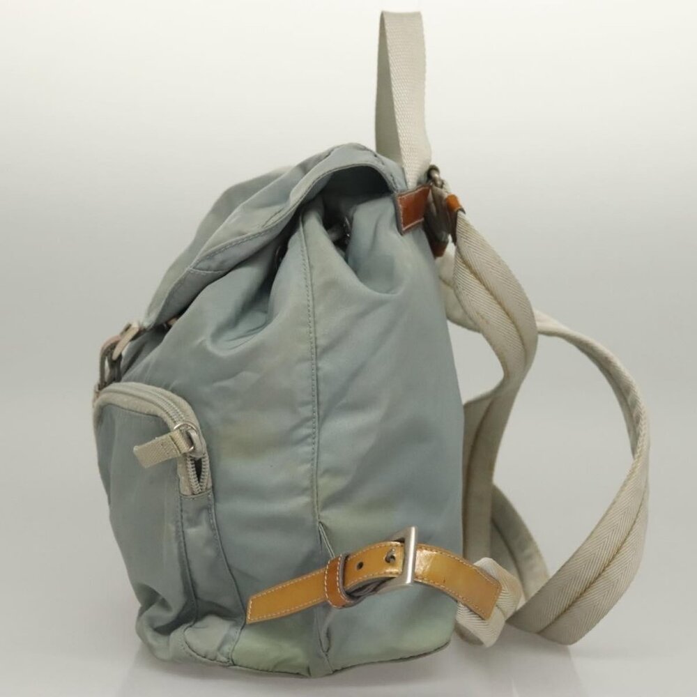 PRADA Backpack Nylon Light Blue Silver Auth - Picture 4 of 16